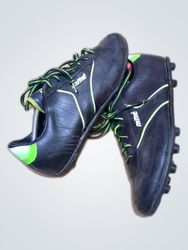 Mitre Black Leather Football Cleats