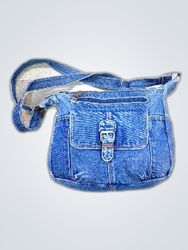 Blue Denim Crossbody Bag