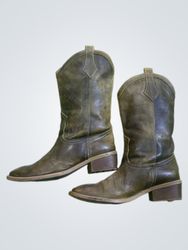 Brown Leather Cowboy Boots