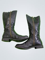 Ralph Lauren Black Leather Boots
