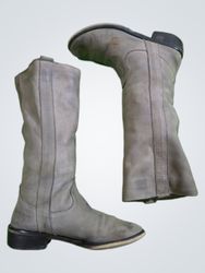 Gray Suede Boots