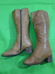 Unbranded Tan Leather Knee-High Boots