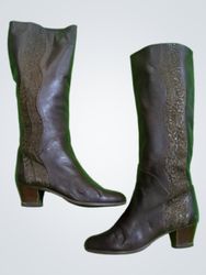 Brown Leather Cowboy Boots