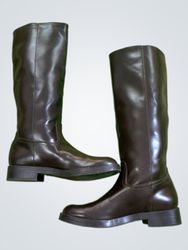 Zara Brown Leather Riding Boots