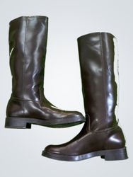 Zara Brown Leather Riding Boots