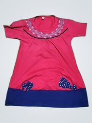 Red Embroidered T-Shirt