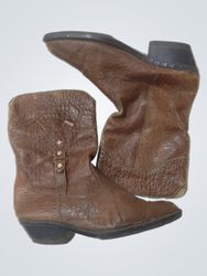 Brown Leather Cowboy Boots