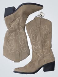 Beige Cowboy Boots