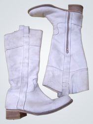 White Leather Boots
