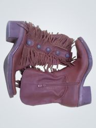 Brown Fringed Boots