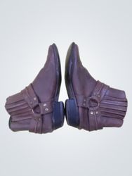 Brown Leather Harness Boots