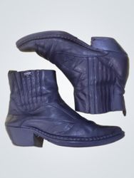 Black Leather Cowboy Boots