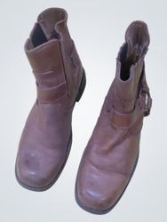 Memphis One Brown Leather Ankle Boots Size 42/8