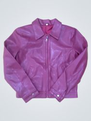 Purple Faux Leather Jacket
