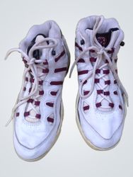 White and Maroon Sneakers