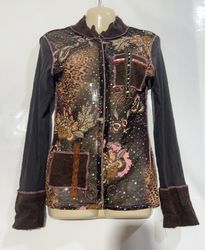 Sheer Mesh Embellished Jacket