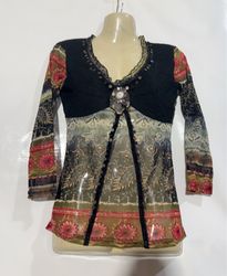 Women's Sheer Print Blouse