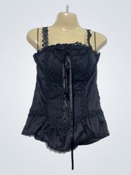 LOVIE Black Lace Corset Top