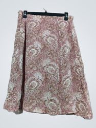Pink Paisley Print Skirt