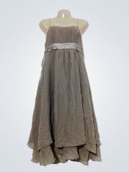 1 2 3 Brown Spaghetti Strap Dress
