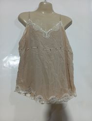 Beige camisole with lace trim