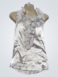 White Ruffle Halter Top