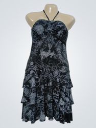 Vestido tomara que caia Jennifer com camadas