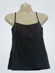 Promod Black Beaded Cami Top