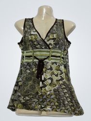Cache Cache Sleeveless Printed Top