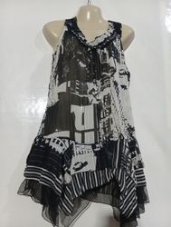 Formul Sleeveless Sheer Print Dress