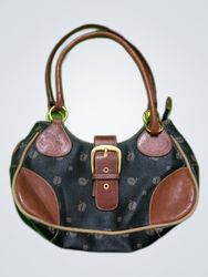 Fendi Monogram Leather Hobo Bag