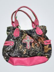 Camo Purse with Pink Accents