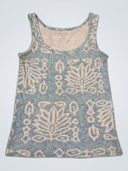 Michael Kors Blue and White Patterned Tank Top