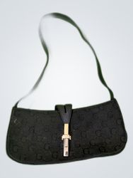 Gucci Black GG Monogram Shoulder Bag