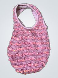 Pink Knit Baby Vest with Sequins
