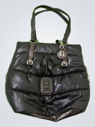 Black Puffer Tote Bag