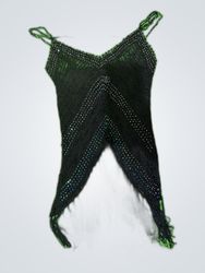 Black Crochet Fringe Top