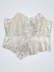 Women's White Satin Corset