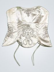 Corset Top Embellished Satin
