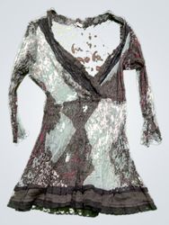 Secret One Patchwork Print Long Sleeve Top