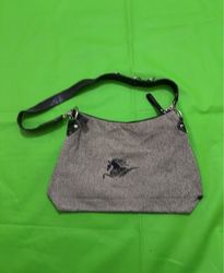 Fossil Gray Shoulder Bag with Horse Logo