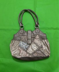 Gray Sequined Handbag