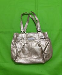 Liz Claiborne Metallic Croc-Embossed Tote Bag