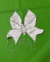 White Rhinestone Butterfly Corset