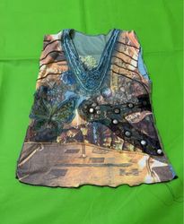 Blouse with Beaded Trim