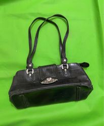 Black Handbag with Heart Detail