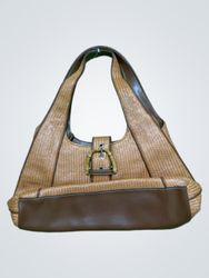 Worthington Straw and Leather Handbag