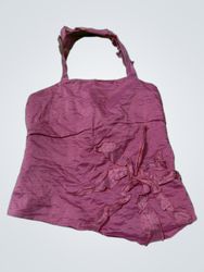 Pink Top with Floral Detail