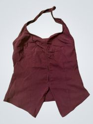 Maroon Halter Top