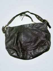 Black Leather Hobo Bag
